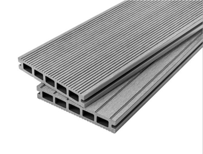 Clearance Cladco Woodgrain & Grooved Reversible Composite Decking - Light Grey