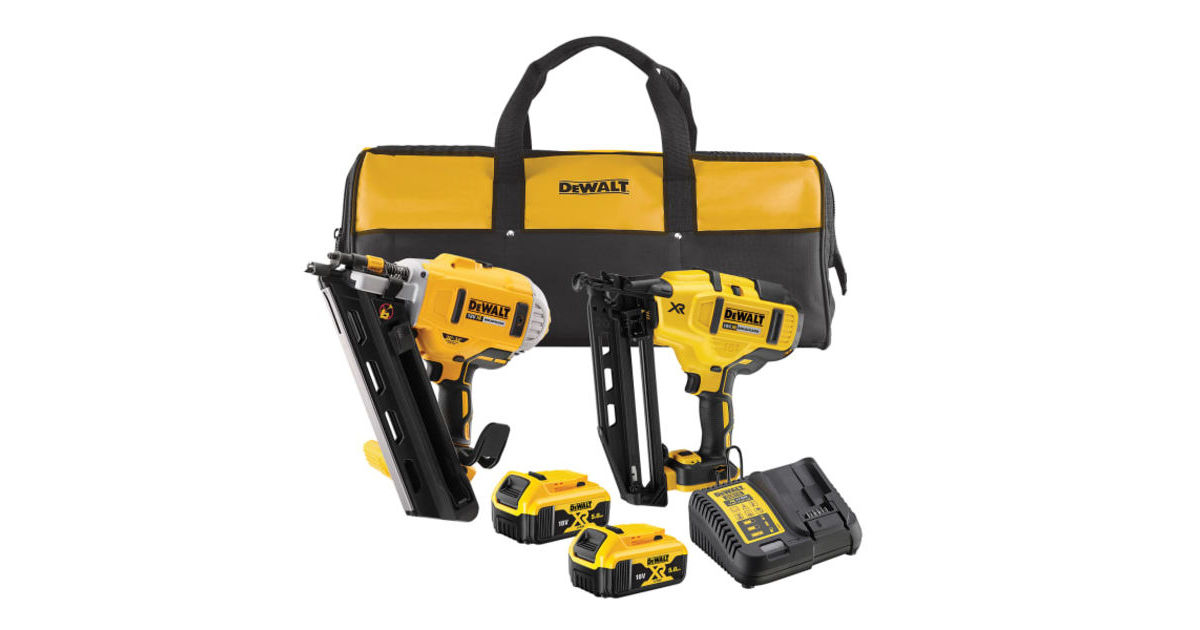 DEWALT XR FIRST FIX SECOND FIX NAIL GUN KIT