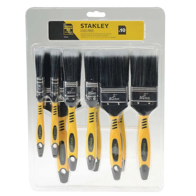 STANLEY | PAINT BRUSH | SYNTHETIC | LOSS FREE | 10 PIECE